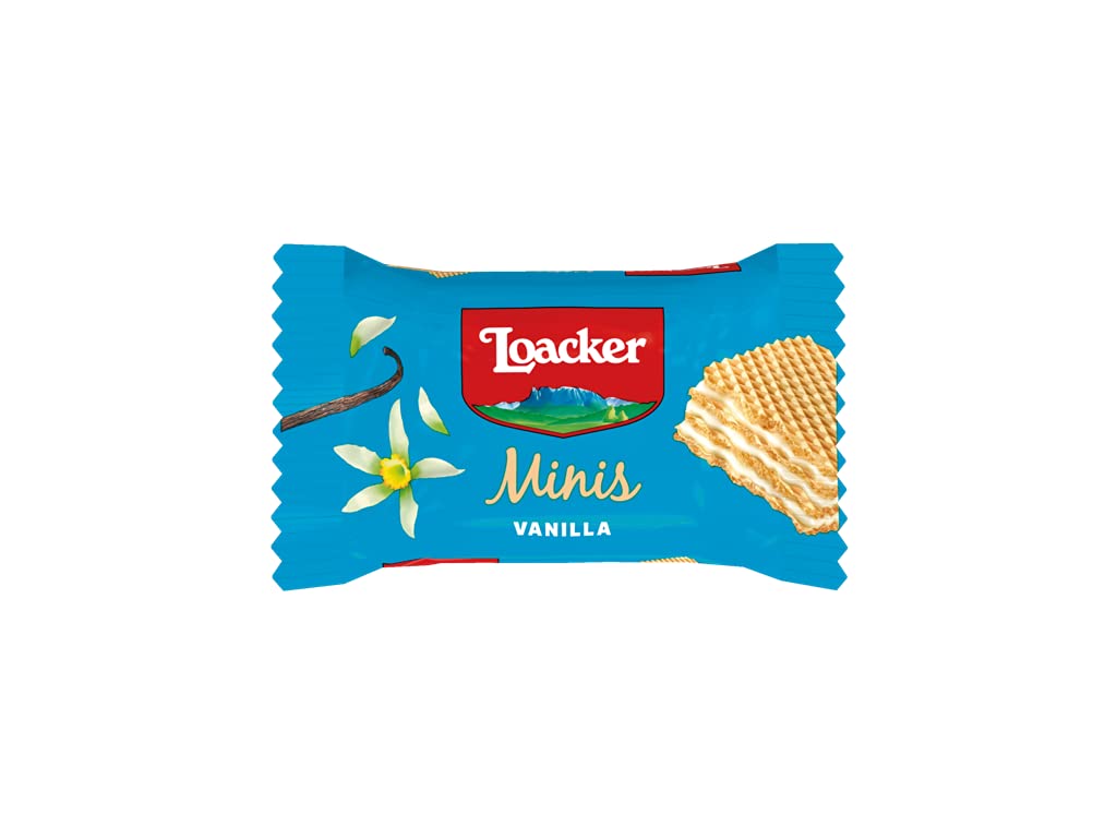 Loacker Minis Crispy Wafers Mix - Hazelnut, Chocolate & Vanilla 800g 8