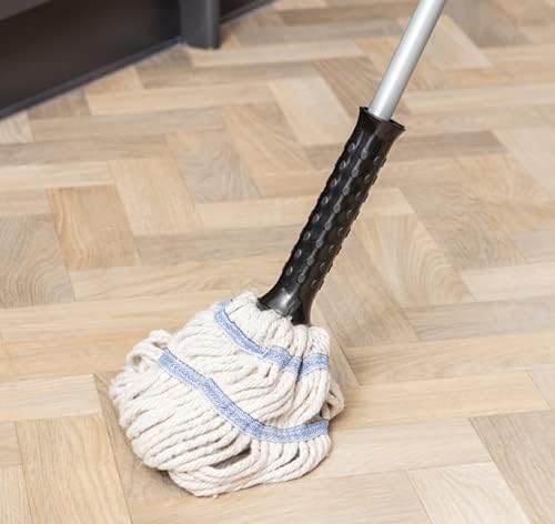 Addis Twist Mop - White, Self-Wringing Cotton Floor Mop with Screw-On Handle 3