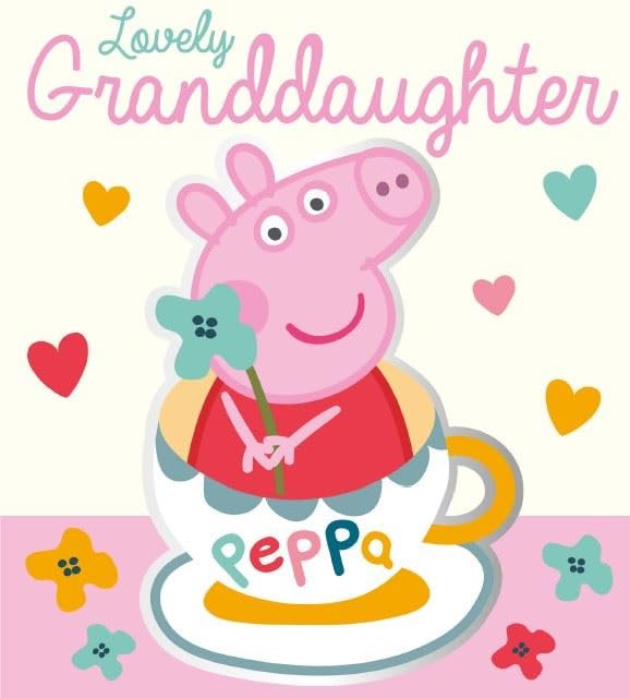 Danilo Promotions LTD Peppa Pig Birthday Card for Granddaughter | 15.24 cm x 17.78 cm 2