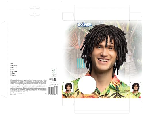 Boland Levi Jamaican Short Dreadlock Wig - Adult Costume Accessory 5
