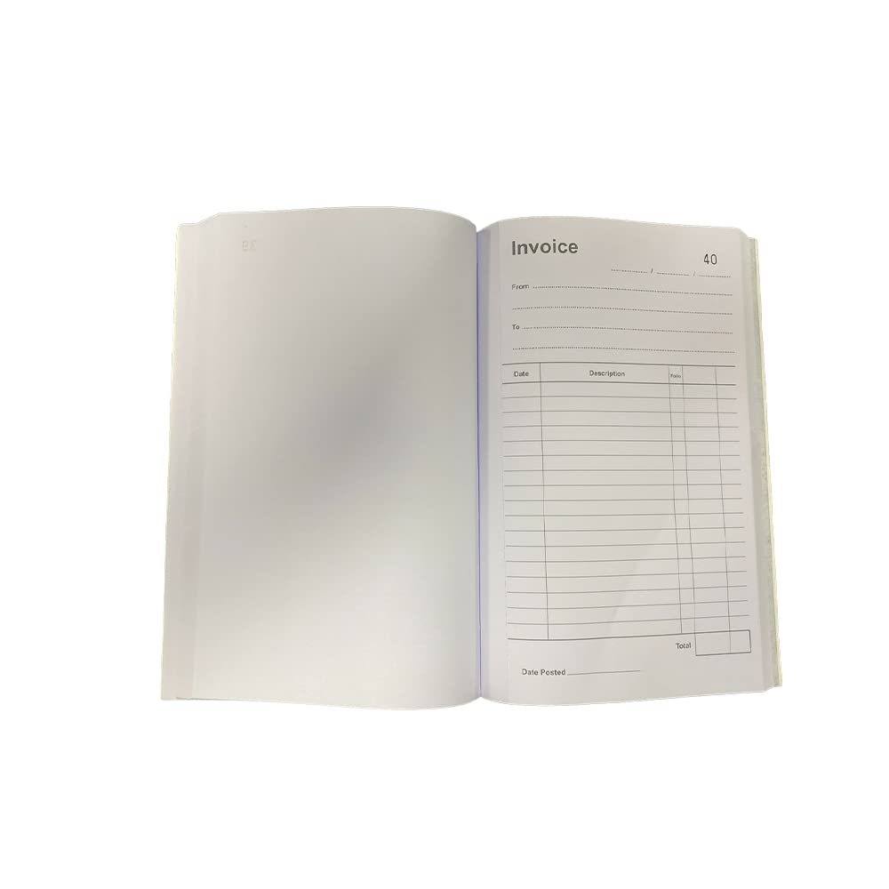 1ABOVE Duplicate Invoice Book - 1-80 Numbered Sheets | Approx A5 Size | Ruled Feint 2