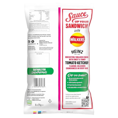 Walkers Heinz Tomato Ketchup Grab Bag Crisps 45g (Case of 32) 3