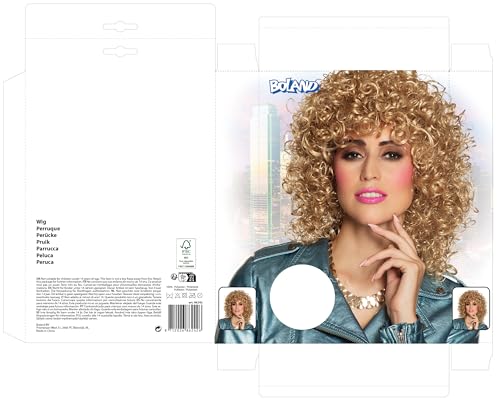 Boland Adult Club Wig Curly Synthetic Hair Blonde Costume Carnival Party 5