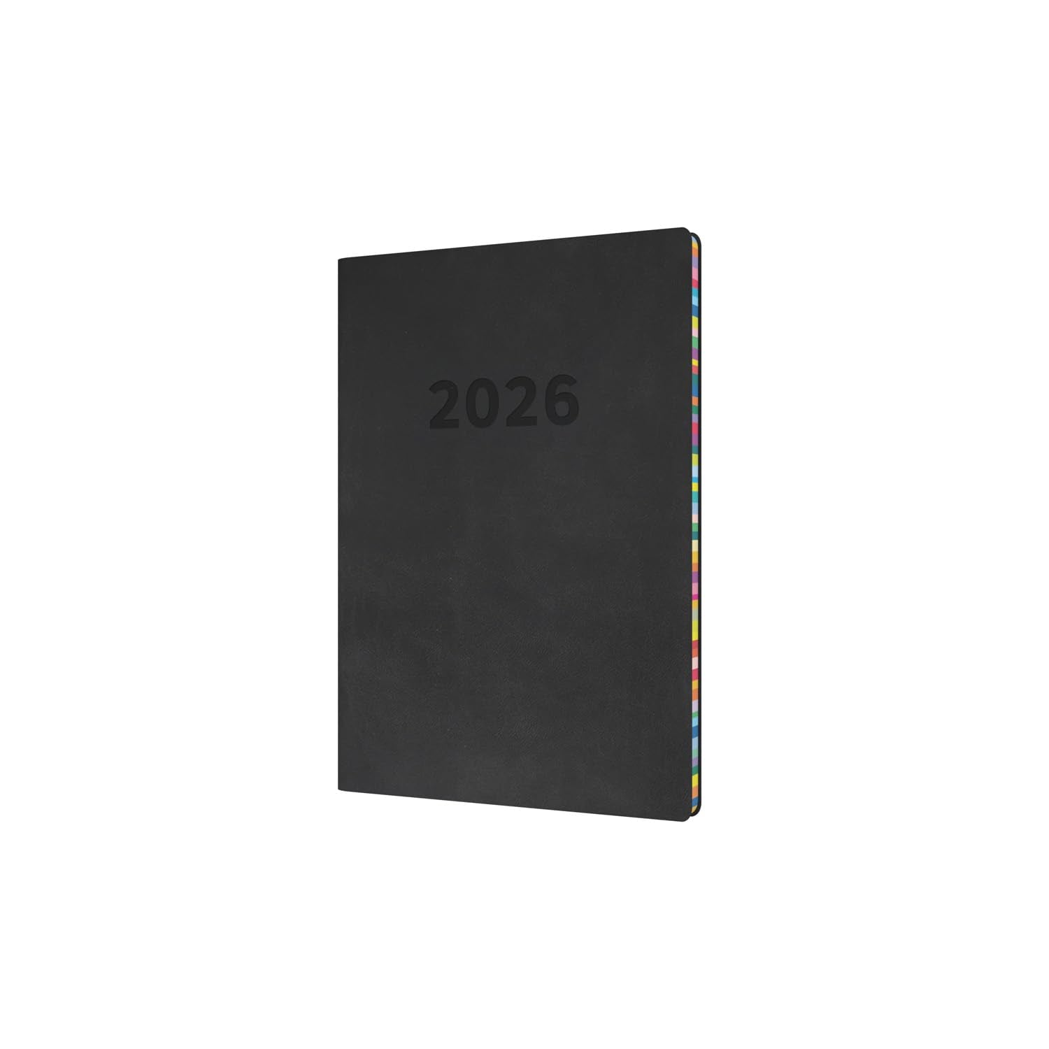 Collins Edge Rainbow 2026 Appointment Book Planner - A5 Week-To-View | PU Cover | Charcoal 1
