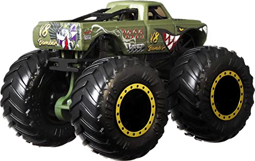 Hot Wheels Monster Trucks 1:64 4-Pack Assortment, Multipack of Toy Trucks with Giant Wheels and Epic Designs