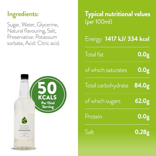 Simply - Pistachio Syrup, Vegan & Nut Free Flavoured Syrup for Coffee, Cocktails & Beverages 6