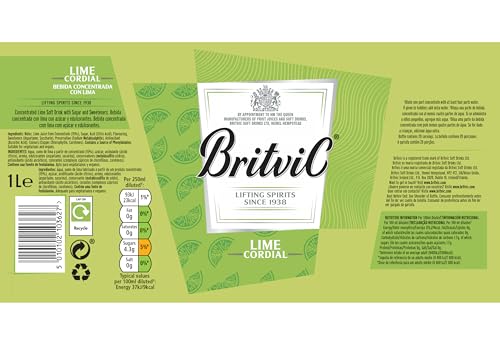 Britvic Lime Cordial - Refreshing Fruit Cordial (1 Litre)