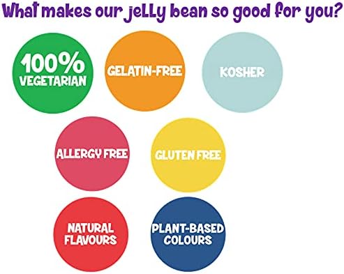 The Jelly Bean Factory 36 Huge Flavours, 700g Jar - Gourmet Jelly Beans Gift