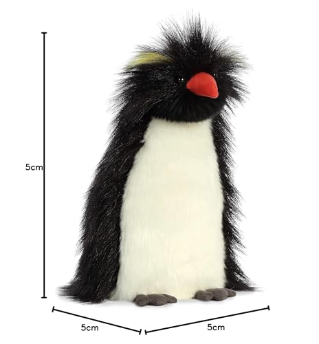 AURORA Luxe Boutique Theo Rockhopper Penguin Soft Toy, 11 Inches, Black and White