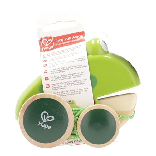 Hape - Frog Pull Along Wooden Fly-Eating Toddler Toy, Multicoloured 10