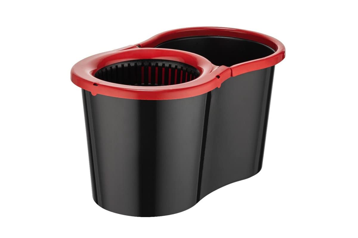 Requisite Needs Smart Spin Mop and Bucket Set – 360° Rotatable Microfiber Mop with Adjustable Stainless Steel Handle – Black 3