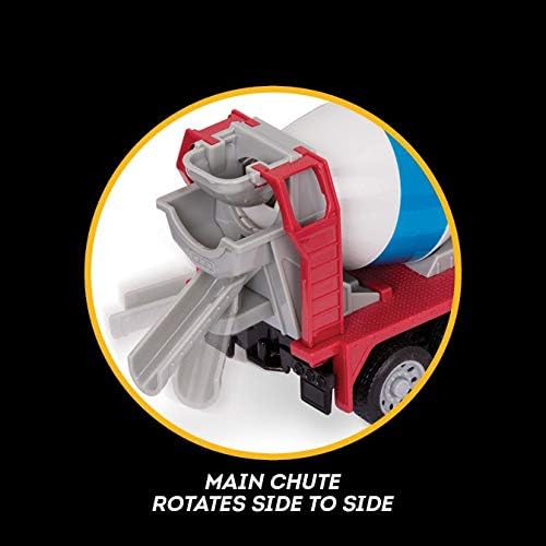 DRIVEN by Battat Micro Cement Mixer Truck - 1:48 Scale Interactive Toy with Lights & Sounds, Ages 3+