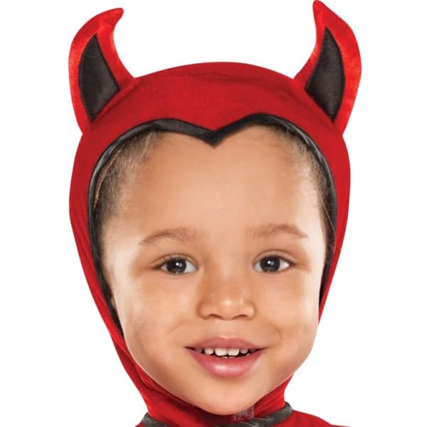 AMSCAN Little Red Devil Costume - Toddler Fancy Dress for Kids Boys Girls 6