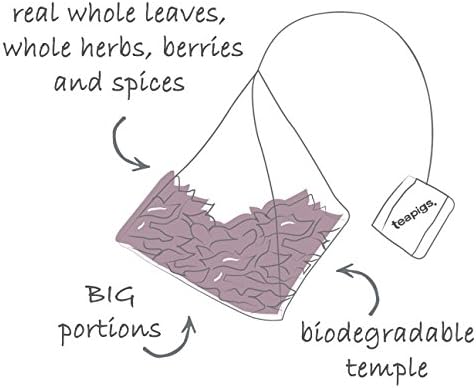 Tea Pigs Darjeeling Earl Grey Whole Leaf Tea Bags - 15 x 37.5g