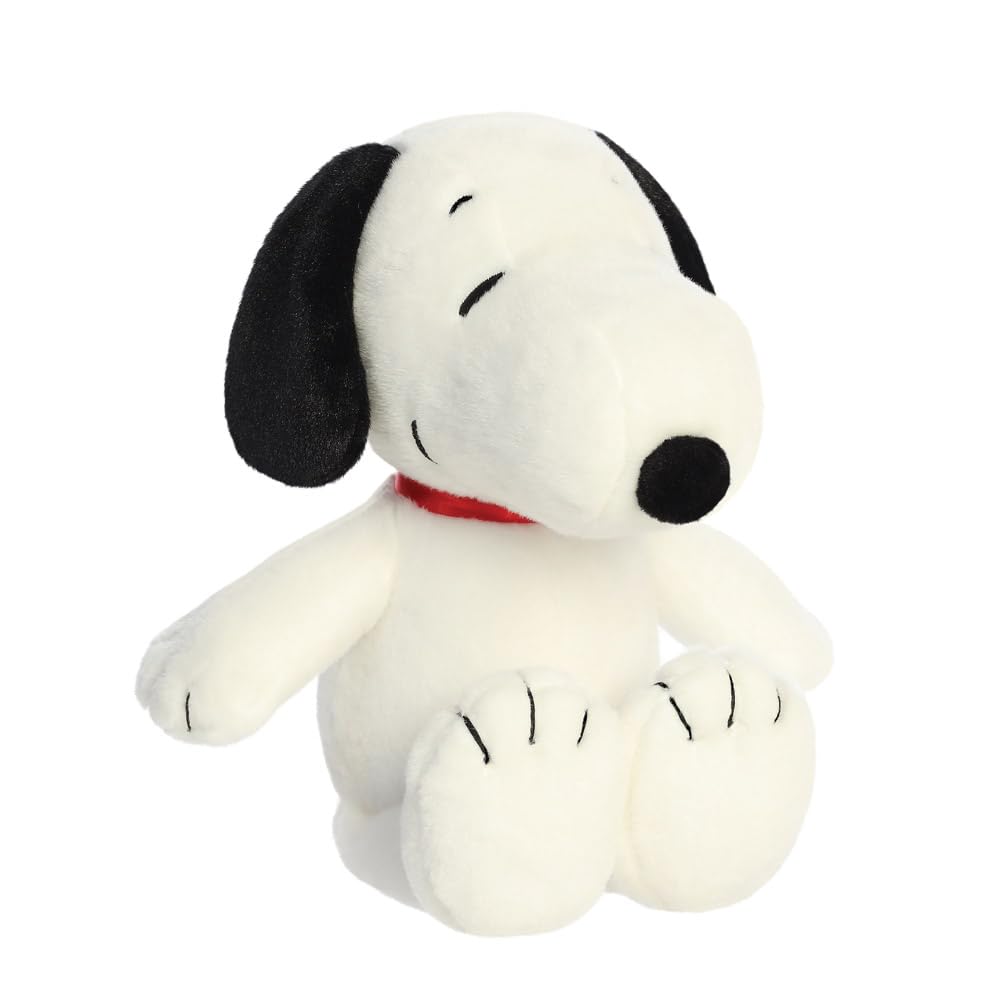 AURORA Peanuts Snoopy Soft Toy - 30 cm Plush | White & Black | Suitable from Birth