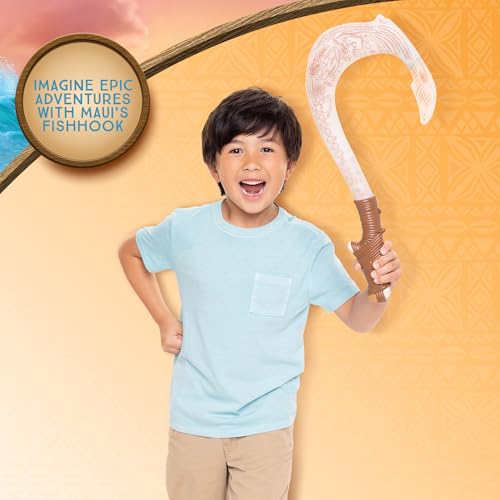 Disney Moana 2 Maui's Magical Fishhook - Motion-Activated Lights & Sounds, 20" Hero Hook for Kids 3+ 5