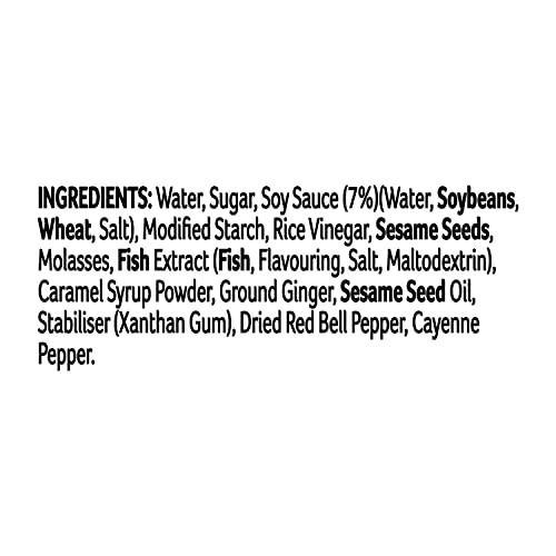 Schwartz Low Fat Dark Soja-Sesam-Ingwer-Sauce 300 g | 1er-Pack | Kochsauce für Fisch und Garnelen 4