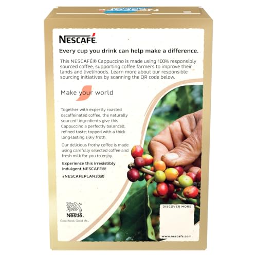 NESCAFÉ Cappuccino Decaf Instant Coffee 7 Sachets - 100% Responsibly Sourced 4