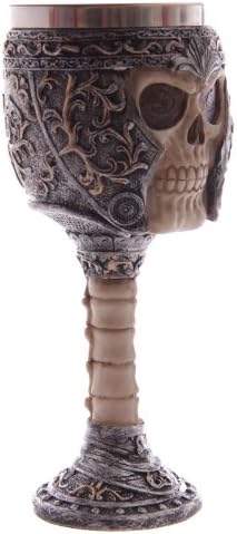 Puckator - Warrior Gothic Skull Chalice Goblet, 18cm Height, Multicolor