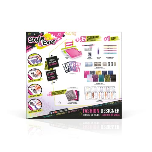 Fashion Designer Studio - Real Adhesive Fabrics & Design Kit for Kids 15