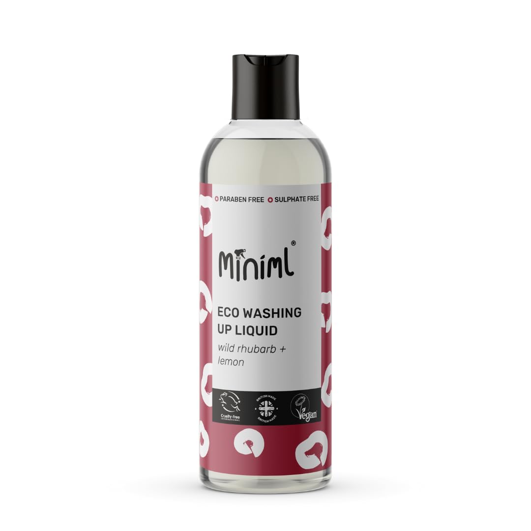 Miniml - Eco Washing Up Liquid 500ml Rhubarb Scented Non-Bio & Skin-Sensitive