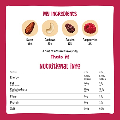 Nakd Berry Delight Raw Fruit & Nut Bar - Vegan, Gluten Free, No Added Sugar - 35g x 18 4