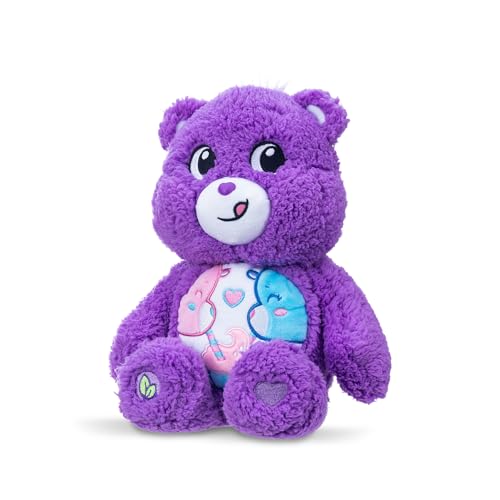 Care Bears Share Bear Cosy Collection Medium Plush - 35cm Soft Eco-Friendly Toy | Purple