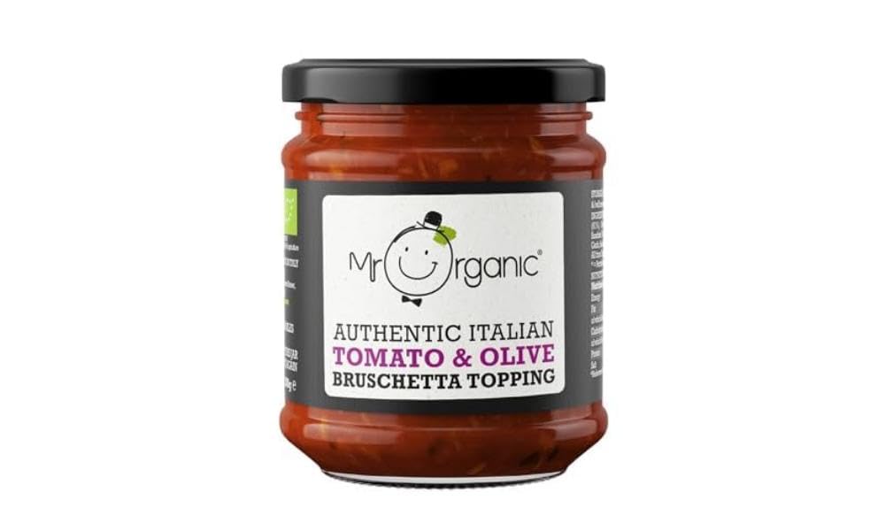 Mr Organic Tomato & Olive Bruschetta Topping 200g - Organic Italian Condiment