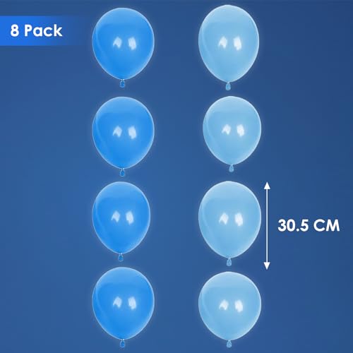 Talking Tables Blue Balloons - Pack of 8 Latex Party Decorations, 30.5cm