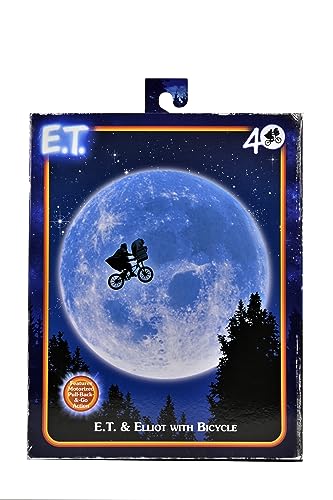 NECA E.T. The Extra-Terrestrial 40th Anniversary Series - E.T. & Elliott with Bicycle Action Figure (55065)