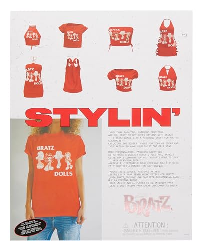 Bratz Stylin' Jade Fashion Doll with Customizable T-Shirt and Accessories 21