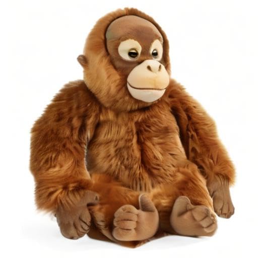 Living Nature Orangutan Plush Toy - Realistic Eco-Friendly Cuddly Monkey, 24cm Brown 7