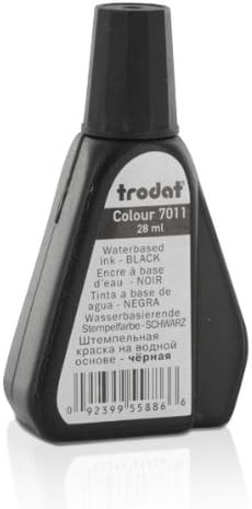 Trodat Black Ink Bottle - 28 ml - Replacement Ink For Hand Stamp Ink Pads 1