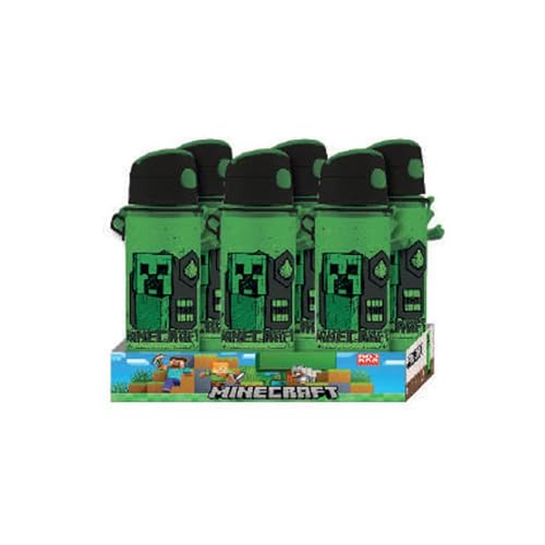 Kids Licensing Minecraft Aluminium Drinking Bottle with Click Closure 600 ml (MC00024)