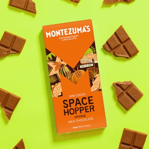 Montezuma's Space Hopper Milk Chocolate Bar with Orange, 35% Cocoa, Gluten Free, 90g 6