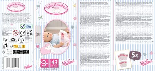 Baby Annabell Nappies 5 Pack - Easy-Fit for 43 cm Dolls, Ages 3+ 4
