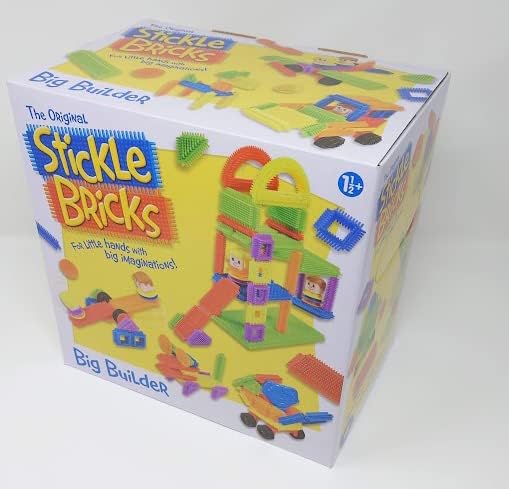 Stickle Bricks Big Builder Construction Set - Over 125 Pieces for Toddlers 18 Months+