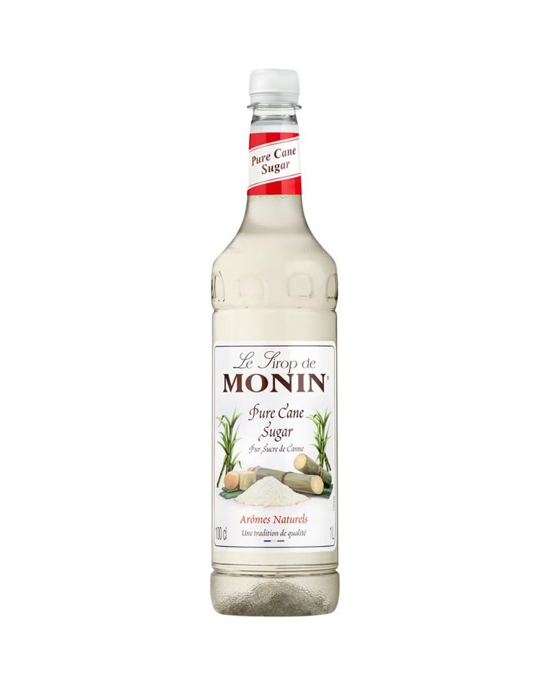 Monin Premium Pure Cane Sugar Syrup - Rich Silky Texture | 1L PET Bottle | Vegan, Halal, Kosher 1