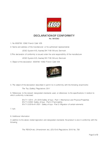 LEGO Icons French Café Building Set - 1101-Piece Adult Model with Facade & Flowerpots 13