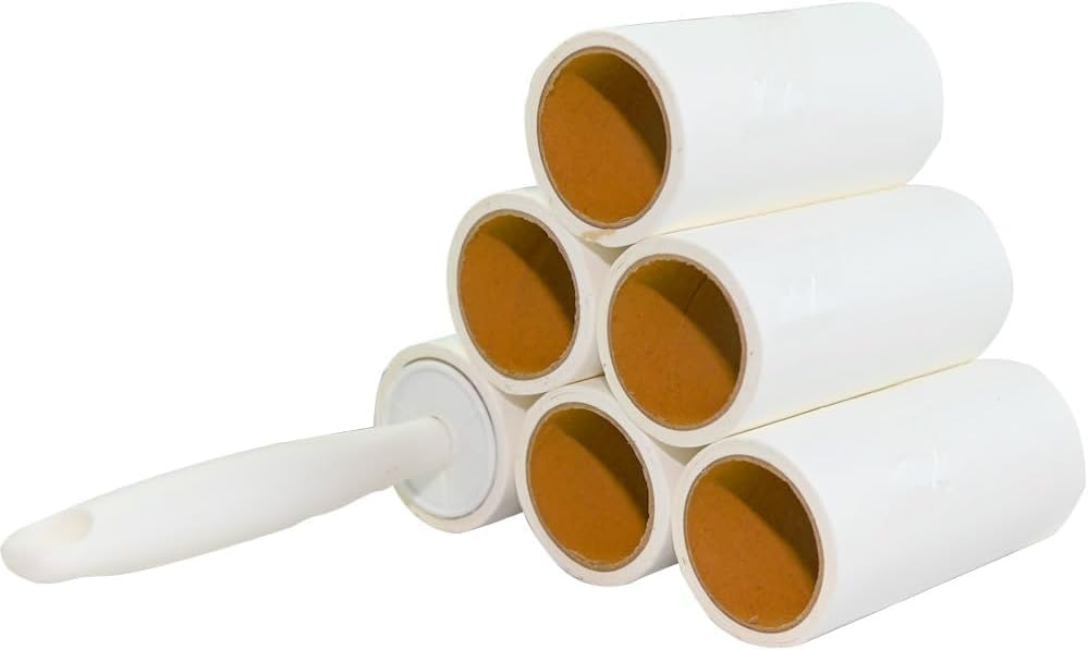 Armo Home Lint Rollers with 6 Refills - 420 Sheets for Clothes & Carpets | White