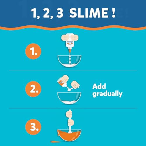Elmer's Colour Slime Kit – Set zur Herstellung von abwaschbarem Schleim mit rosa und violettem Kleber, magischem Flüssigaktivator 4