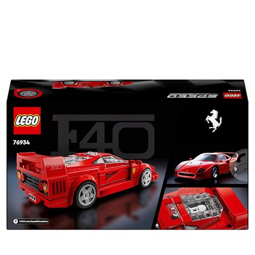 LEGO Speed Champions Ferrari F40 Supercar Buildable Vehicle - 318-Piece Toy Car for Ages 9+ 10