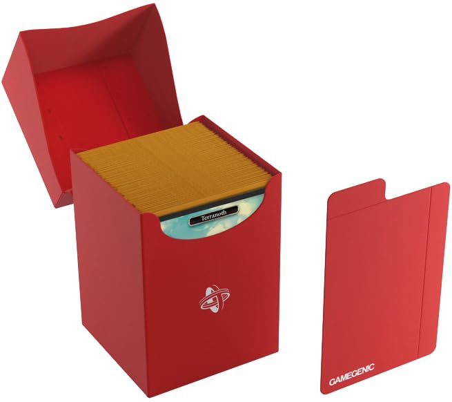 Gamegenic 100-Card Deck Holder - Red Double-Sleeved TCG Storage with Cobra Neck Closure 5