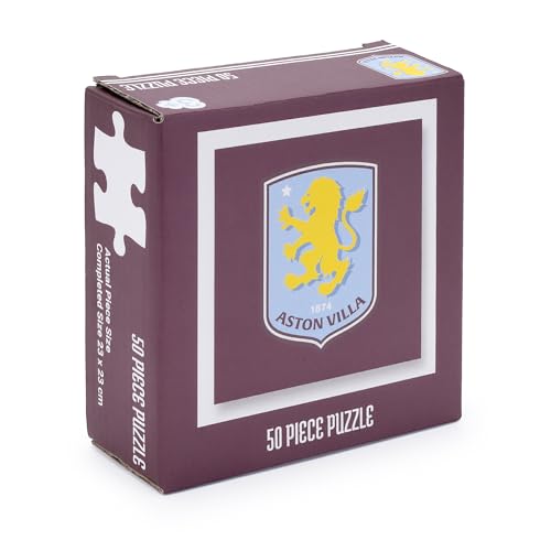 The Gift Scholars Aston Villa 50 Piece Jigsaw Puzzle - Official Licensed AVFC Crest for Kids | Ages 3+ 3