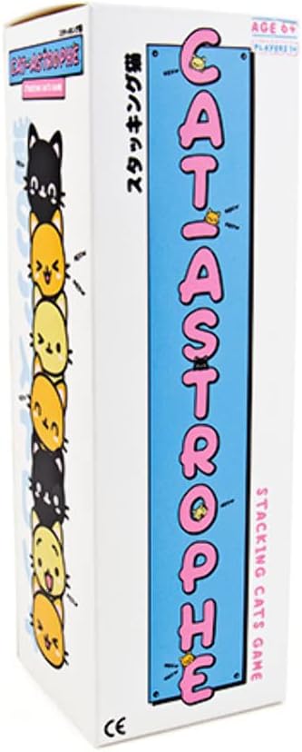 Gift Republic Catastrophe Cat Stacking Game - Family Tabletop Balancing Game