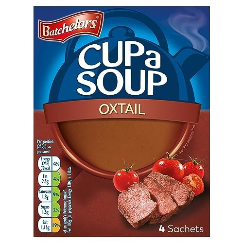 Batchelors Cup a Soup Oxtail Instant Soup Sachets, 78g Box (Pack of 9)