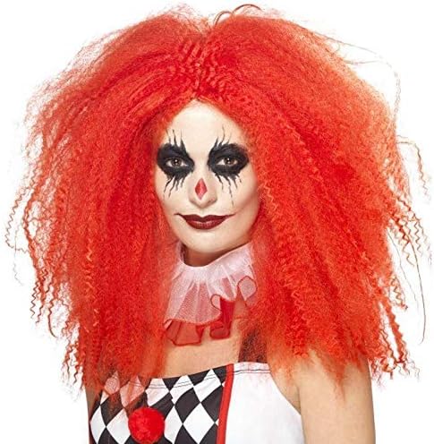 Smiffys Red Crimped Clown Wig for Women