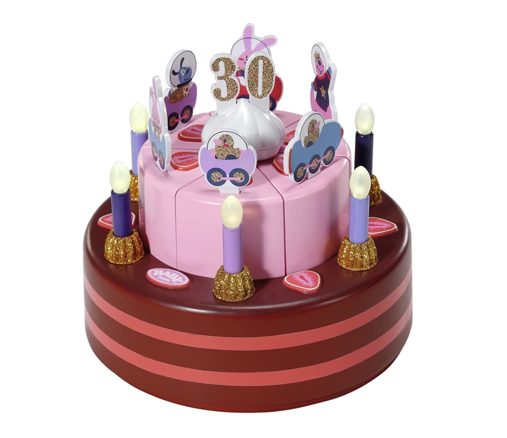 BABY Born Happy Birthday Party Table Playset - Interactive Musical Cake & Doll Accessories (6 Months+) 10