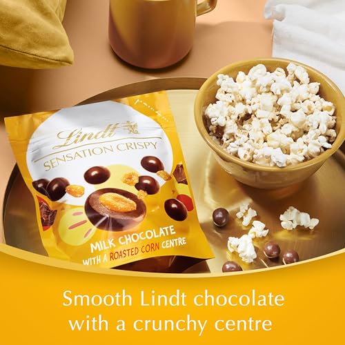 Lindt Crispy Corn Sensations - Milchschokolade mit geröstetem Mais 140g Beutel 4