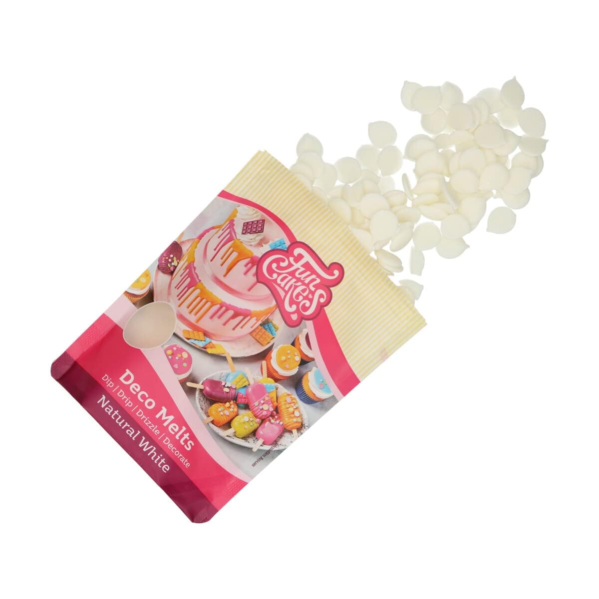 FunCakes Deco Melts White - Dip, Drip, Drizzle & Decorate Baking Melts 3